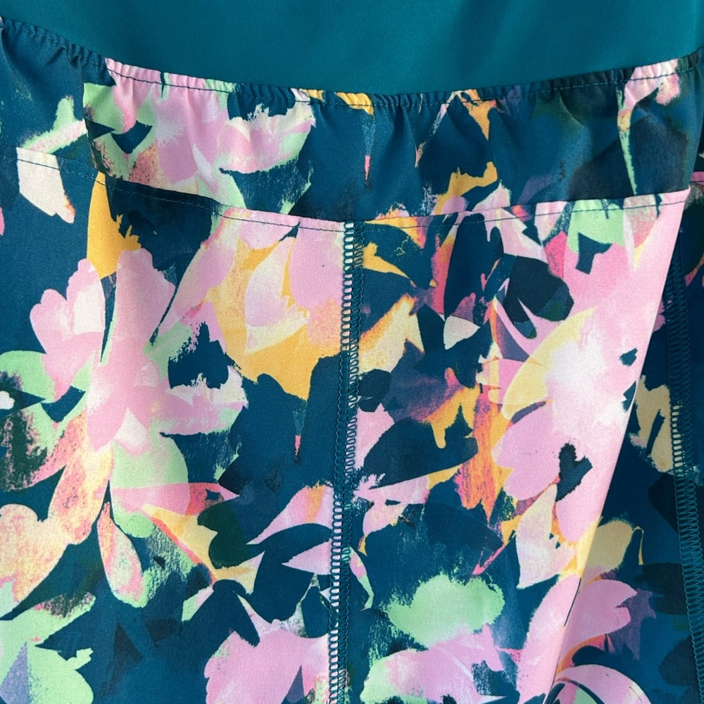 tek gear Floral Athletic Shorts in Teal, Pink & Yellow - Picture 7 of 11